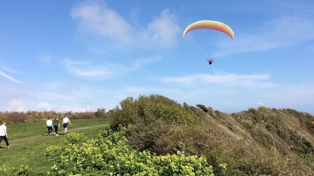 paraglider near Branscombe